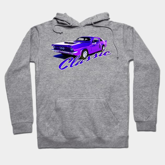 Purple Classic Car Hoodie by TheBlueNinja